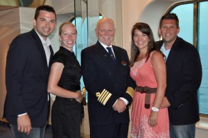 Pictured here with our wonderful wives… and The Captain. Lance and Sarah on left, Katherine and Bobby on the right.
